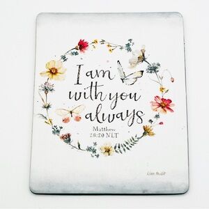 Floral Inspirational Bible Verse Quote White Multicolored Refrigerator Magnet